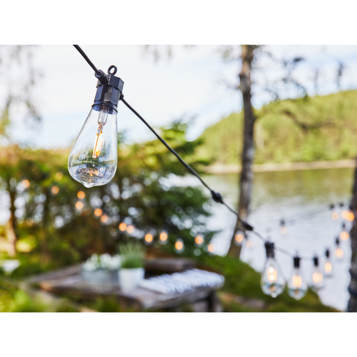Lysslynge 10 lys stor - Garden 24 - Svart-Utebelysning Garden 24-Marksløjd-Svart-Mrk-107293-Lightup.no