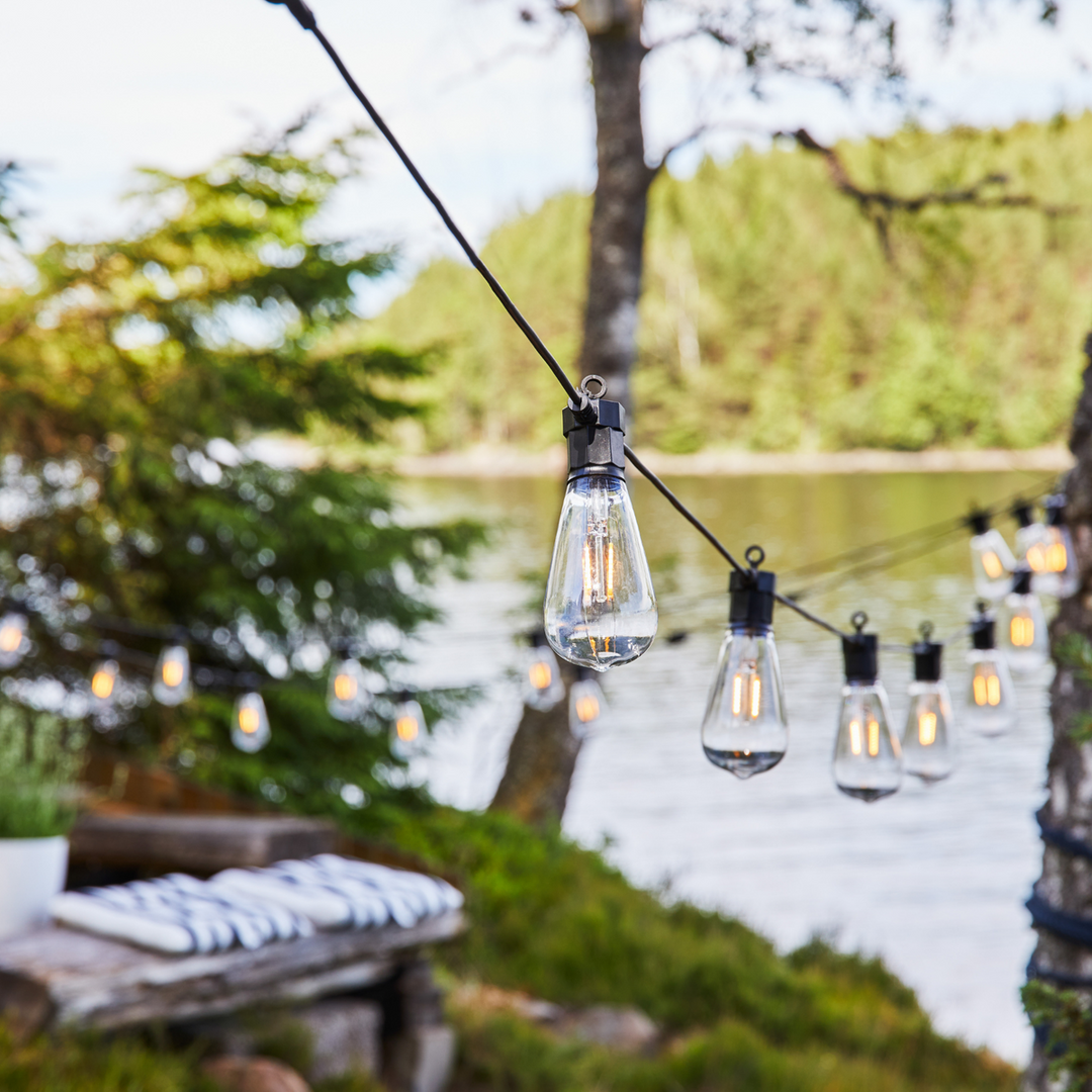 Lysslynge 10 lys stor - Garden 24 - Svart-Utebelysning Garden 24-Marksløjd-Svart-Mrk-107293-Lightup.no