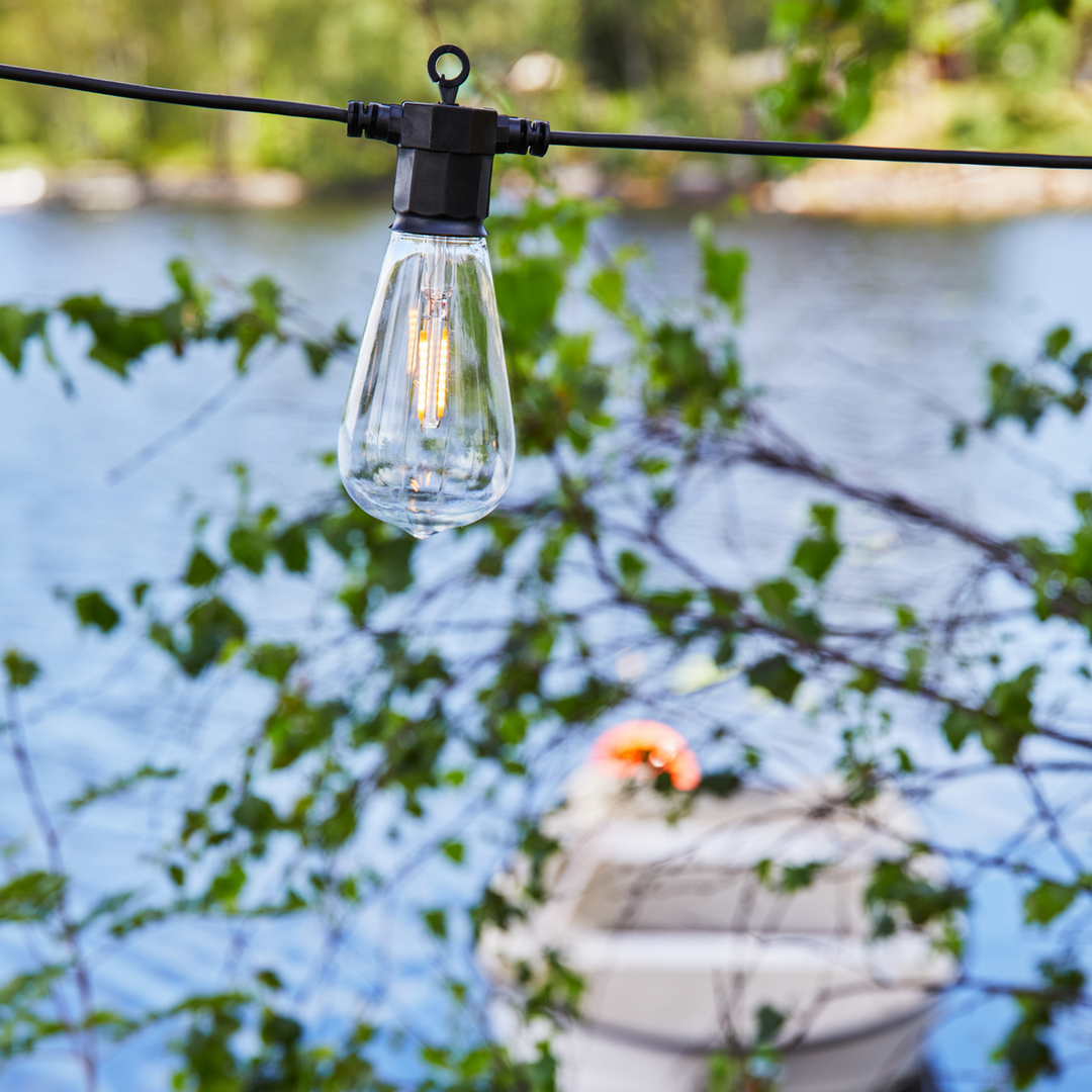 Lysslynge 10 lys stor - Garden 24 - Svart-Utebelysning Garden 24-Marksløjd-Svart-Mrk-107293-Lightup.no