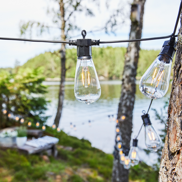 Lysslynge 10 lys stor - Garden 24 - Svart-Utebelysning Garden 24-Marksløjd-Svart-Mrk-107293-Lightup.no