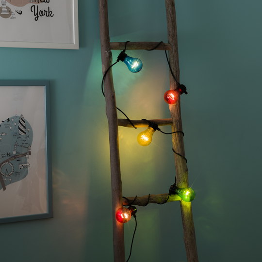 Lysslynge 5 lys, batteri og timer - Flerfarget-Utebelysning Lysslynge-Konstsmide-Fler-2372-500-Lightup.no