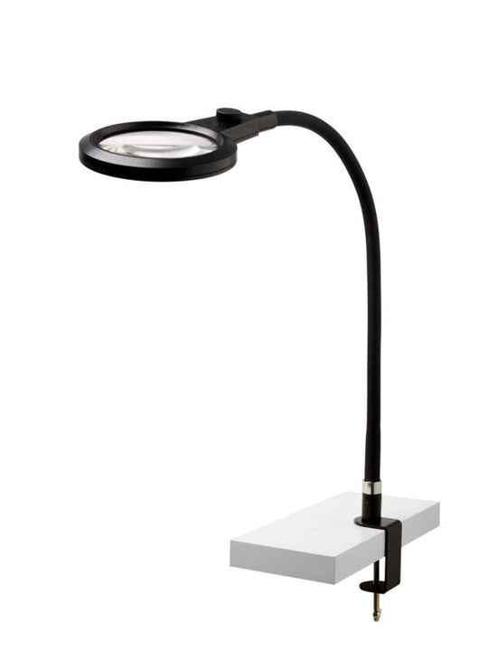 Magni klips bordlampe med forstørrelsesglass-Gulvlamper-Halo Designs-Svart-5705639747719-Lightup.no