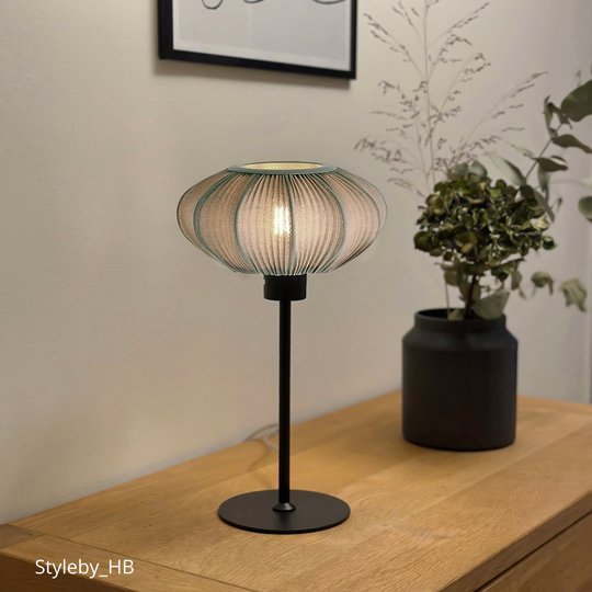 Mamsell bordlampe-Bordlamper-Aneta Lighting-Svart / Grå-18402-15-18-Lightup.no