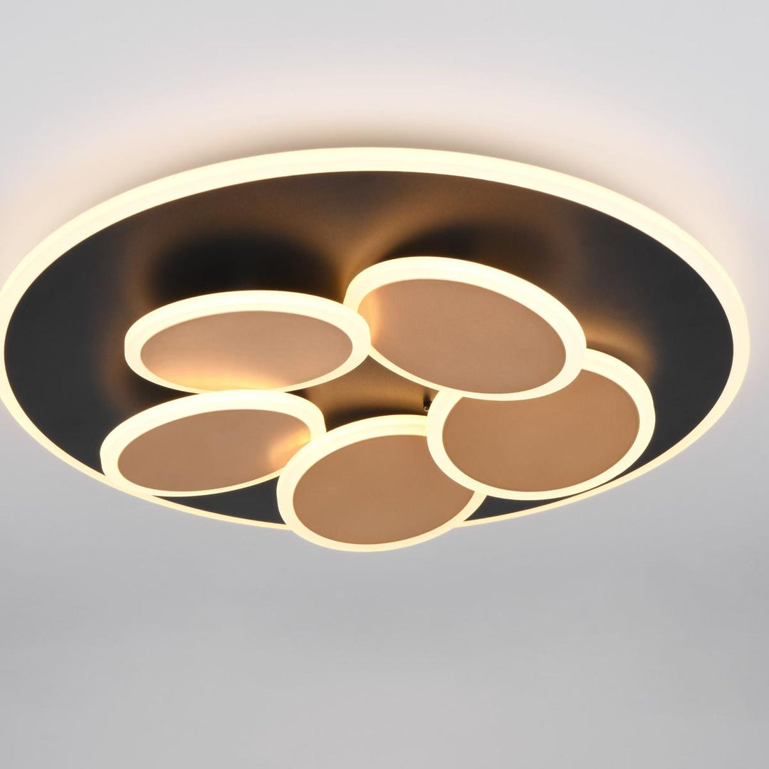 Mandala taklampe-Taklamper-Trio Lighting-Matt svart/Gull-Trl__653210680-Lightup.no