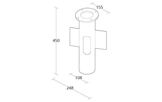 Markfeste til Herning stolpe-Utebelysning pullert-Sg Armaturen As-Galvanisert stål-3502595-Lightup.no