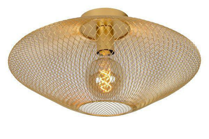Mesh taklampe 45 cm-Taklamper-Lucide-Messing-LC21123/45/02-Lightup.no