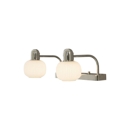 Messina baderomslampe speil/skap-Baderomsbelysning vegglamper-Aneta Lighting-Krom / Hvit-10907-20-Lightup.no