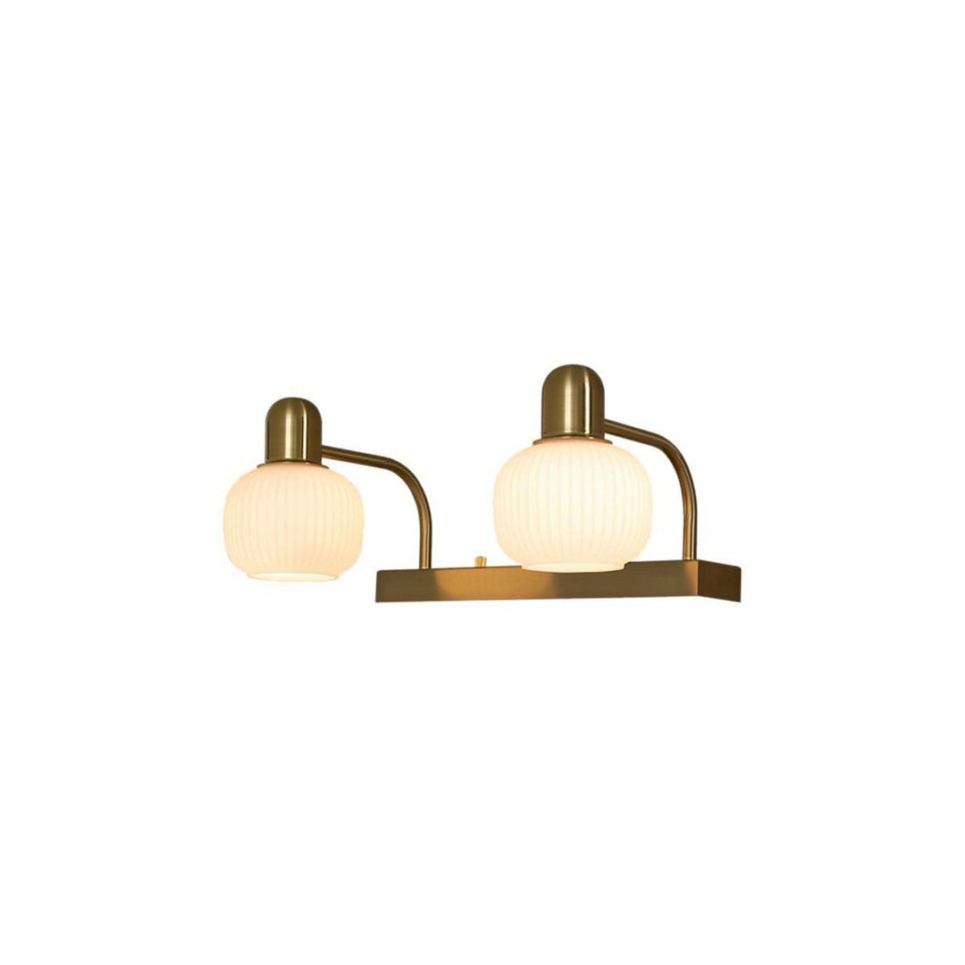 Messina baderomslampe speil/skap-Baderomsbelysning vegglamper-Aneta Lighting-Messing / Hvit-10907-25-Lightup.no