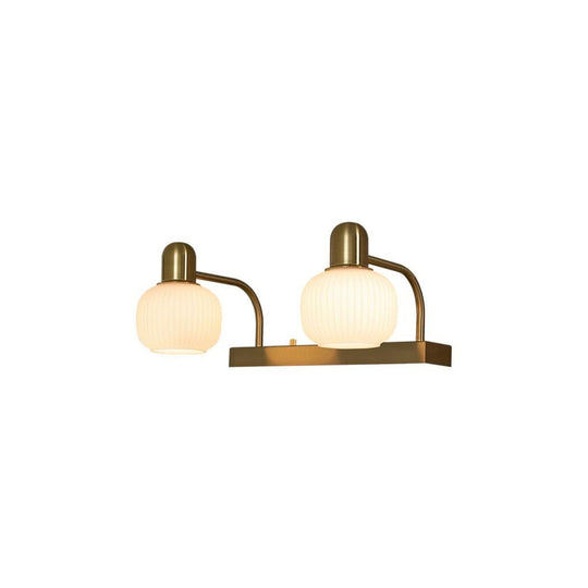 Messina baderomslampe speil/skap-Baderomsbelysning vegglamper-Aneta Lighting-Messing / Hvit-10907-25-Lightup.no