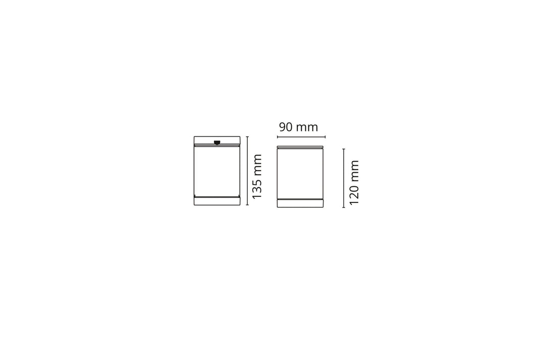 Metro taklampe utendørs IP65 4,5W-Utebelysning taklampe-Sg Armaturen As-Svart-3104294-Lightup.no