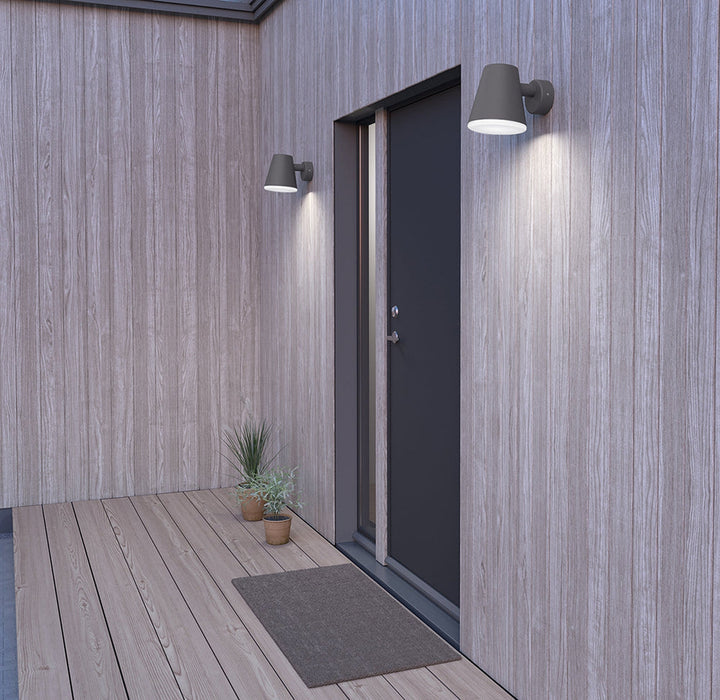 Mist vegglampe utendørs IP44 E27-Utebelysning vegg opp og ned-Belid-Grafitt-7302054-Lightup.no