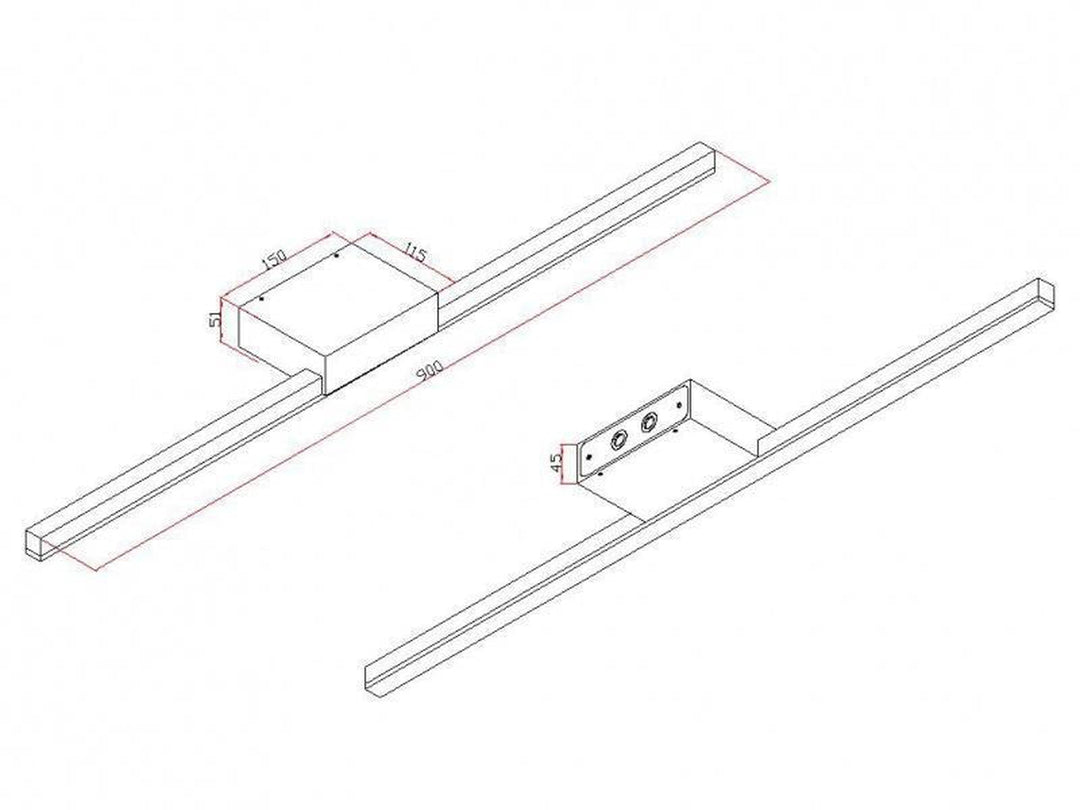 Misty duo 90 LED baderomslampe - Hvit-Baderomsbelysning vegglamper-NorDesign-Hvit-366589006v3-Lightup.no