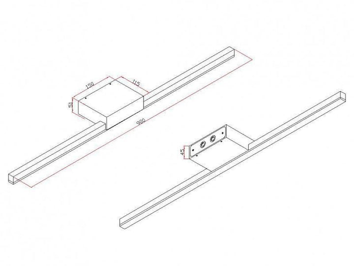 Misty duo 90 LED baderomslampe - Hvit-Baderomsbelysning vegglamper-NorDesign-Hvit-366589006v3-Lightup.no