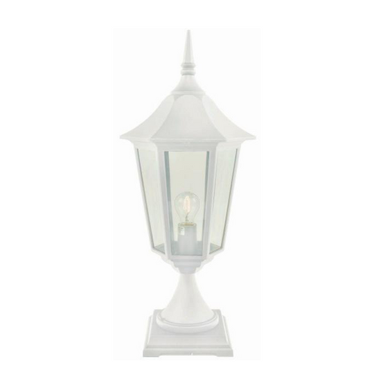 Modena 384-Utebelysning portstolpe-Norlys-Hvit-3185300-Lightup.no