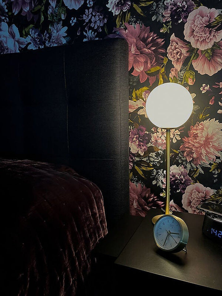 Molekyl bordlampe 43 cm-Bordlamper-Aneta Lighting-Messing / Opal-68001-25-Lightup.no