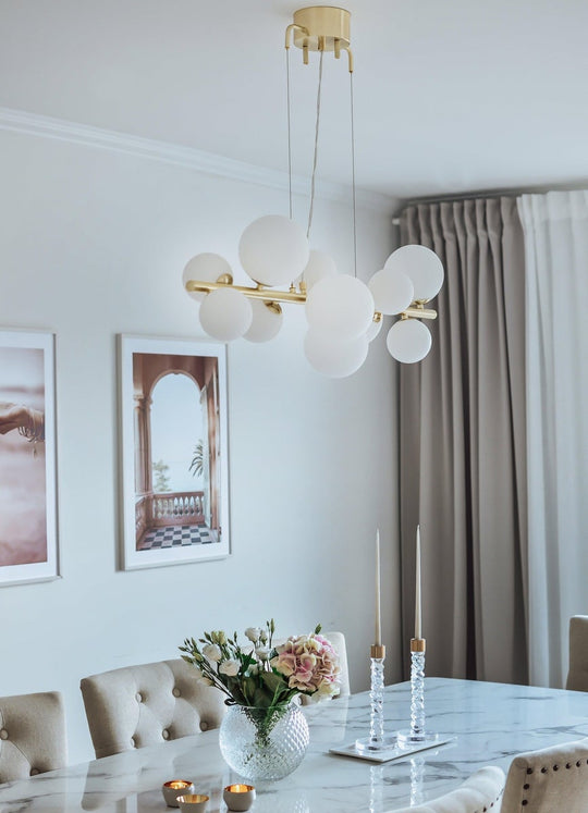 Molekyl takpendel-Takpendler-Aneta Lighting-Messing / Hvit-65909-25-Lightup.no