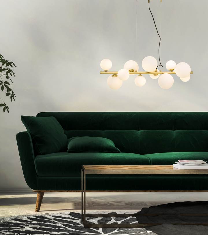 Molekyl takpendel-Takpendler-Aneta Lighting-Messing / Hvit-65909-25-Lightup.no