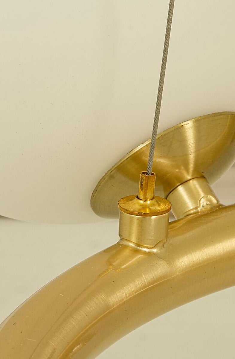 Molekyl takpendel rund-Takpendler-Aneta Lighting-Messing / Opal-65100-25-Lightup.no