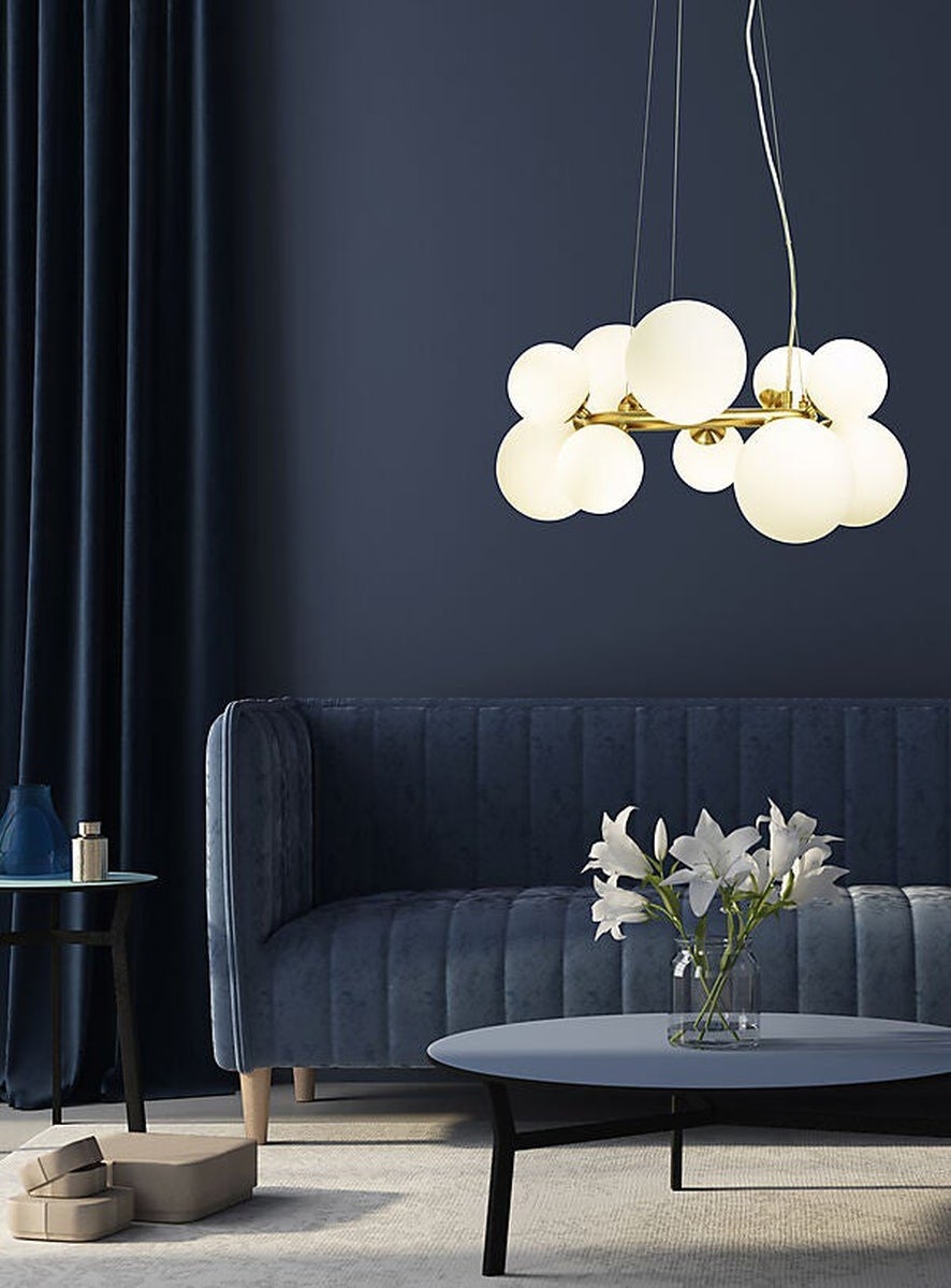 Molekyl takpendel rund-Takpendler-Aneta Lighting-Messing / Opal-65100-25-Lightup.no