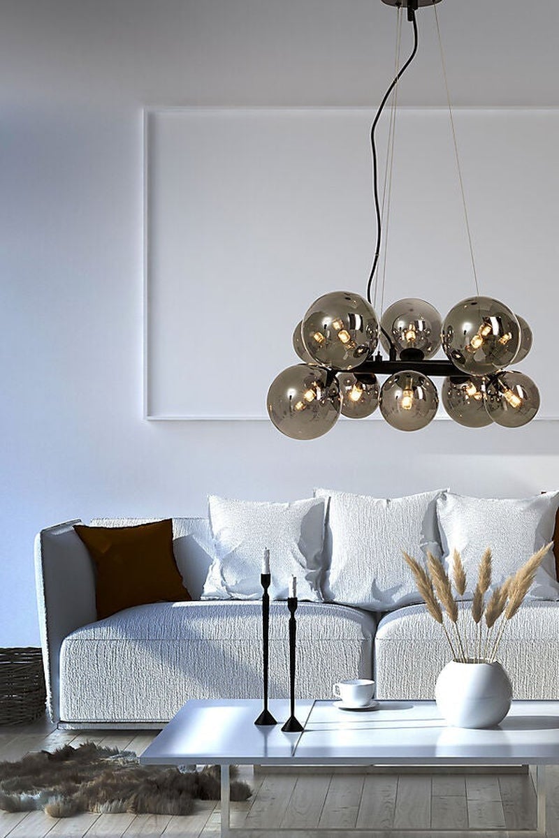 Molekyl takpendel rund-Takpendler-Aneta Lighting-Messing / Opal-65100-25-Lightup.no