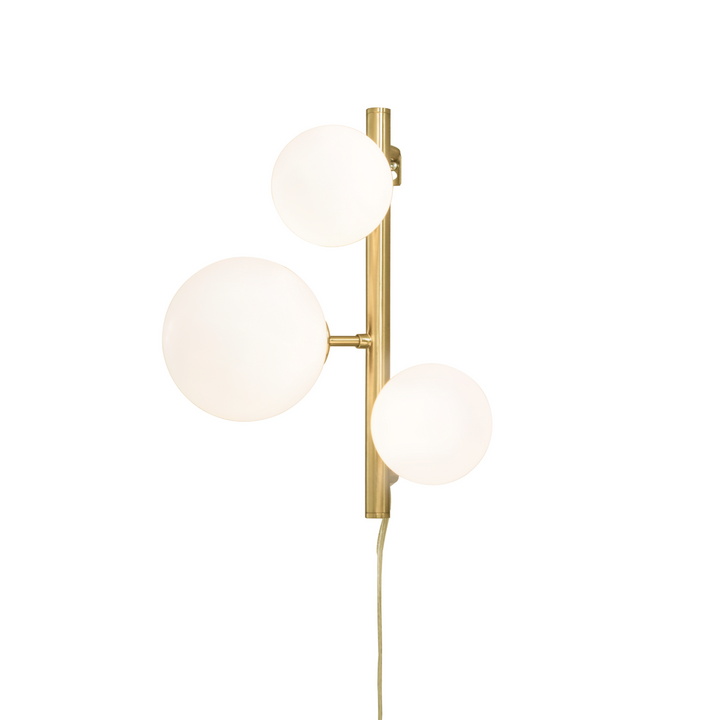 Molekyl vegglampe-Vegglamper-Aneta Lighting-Messing / Hvit-60909-25-Lightup.no