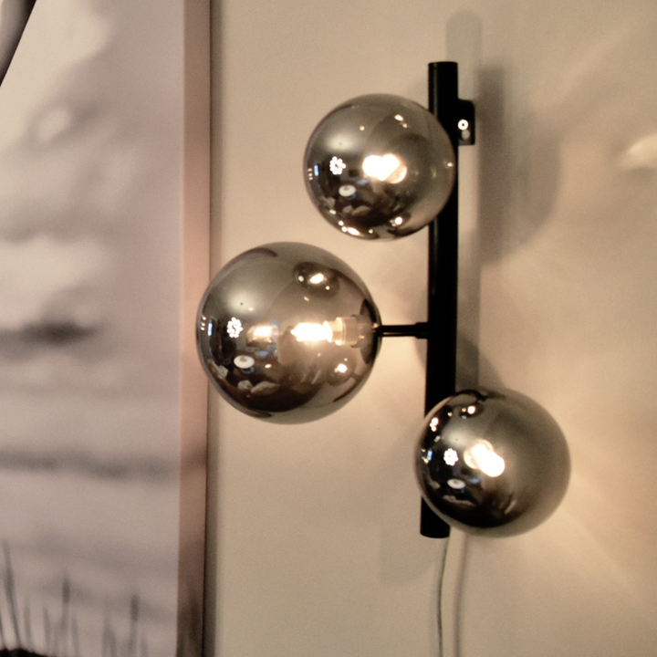 Molekyl vegglampe-Vegglamper-Aneta Lighting-Messing / Hvit-60909-25-Lightup.no