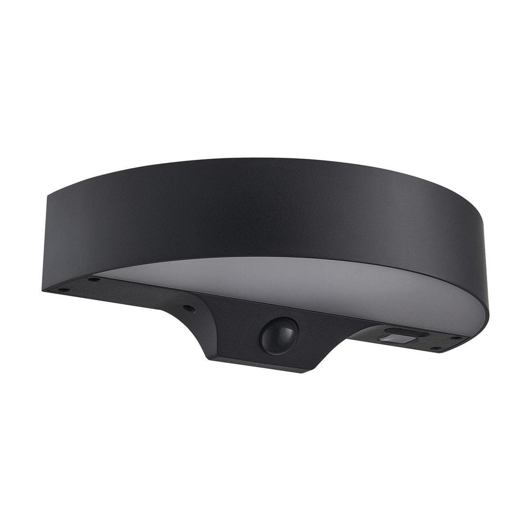 Monay round solar vegglampe utendørs 5W 3000 Kelvin - Solcelle-Utebelysning vegg opp og ned-Nordlux-Svart-2518351003-Lightup.no