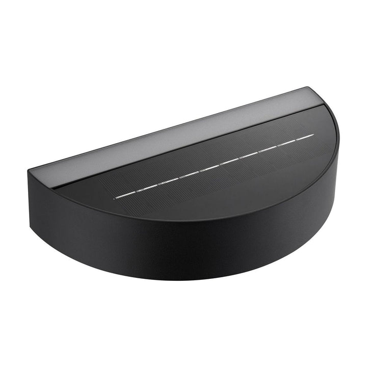Monay round solar vegglampe utendørs 5W 3000 Kelvin - Solcelle-Utebelysning vegg opp og ned-Nordlux-Svart-2518351003-Lightup.no