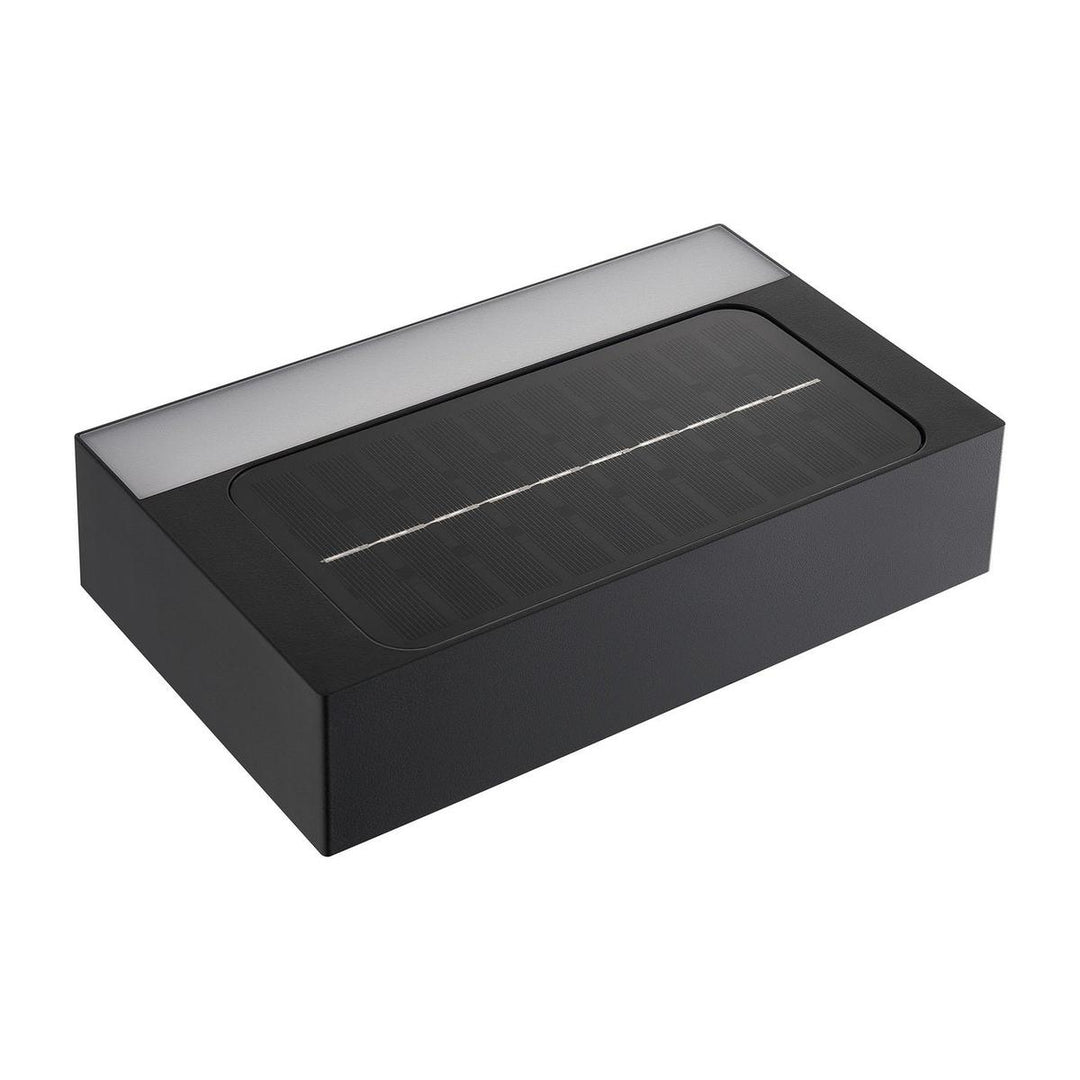 Monay square solar vegglampe utendørs 5W 3000 Kelvin - Solcelle-Utebelysning vegg opp og ned-Nordlux-Svart-2518341003-Lightup.no