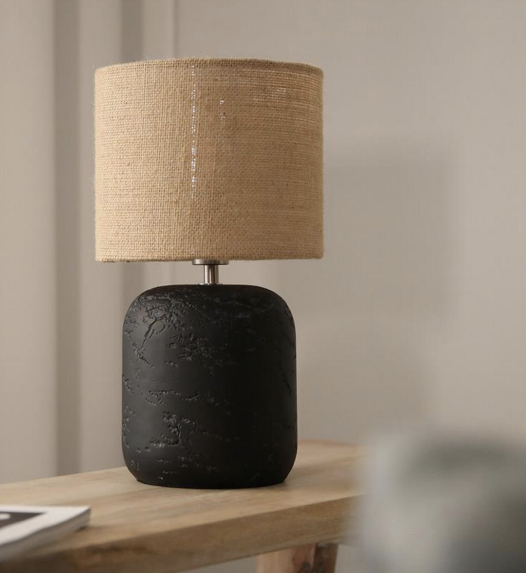 Montagna bordlampe 32 - Svart/Natur-Bordlamper-Marksløjd-Natur-Mrk-108683-Lightup.no