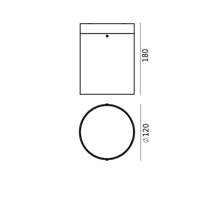 Nidaros 2121 taklampe utendørs 7,8W Dimbar 3000K IP65-Utebelysning taklampe-Norlys-Aluminium-3104190-Lightup.no
