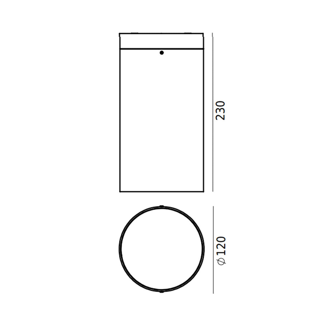 Nidaros 2122 taklampe utendørs 7,8W Dimbar 3000K IP65-Utebelysning taklampe-Norlys-Aluminium-3104193-Lightup.no