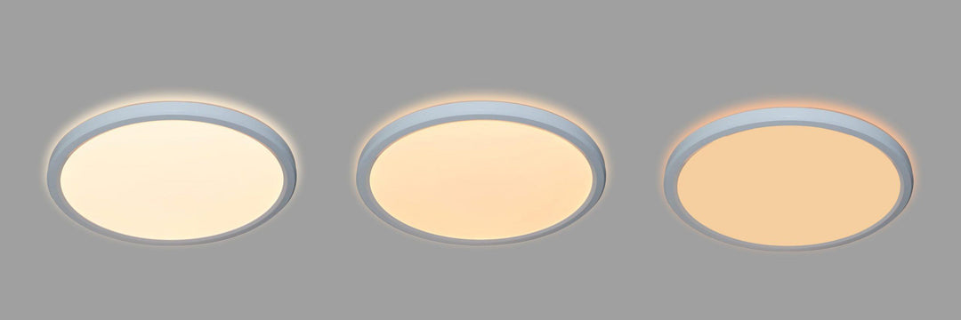 Nika taklampe 18W 3-step dim 30 cm IP54 - Hvit-Taklamper-Ms - belysning-Hvit-9400391003-Lightup.no