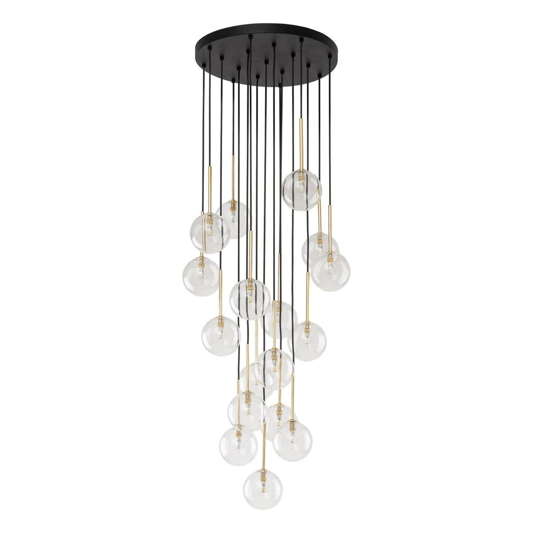 Nilos takpendel 17-lys-Takpendler-TK Lighting-Svart / Gullfarget-TK-5945-Lightup.no