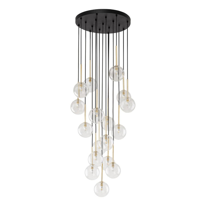 Nilos takpendel 17-lys-Takpendler-TK Lighting-Svart / Gullfarget-TK-5945-Lightup.no