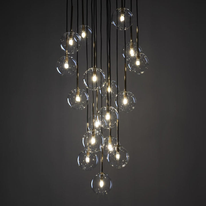 Nilos takpendel 17-lys-Takpendler-TK Lighting-Svart / Gullfarget-TK-5945-Lightup.no