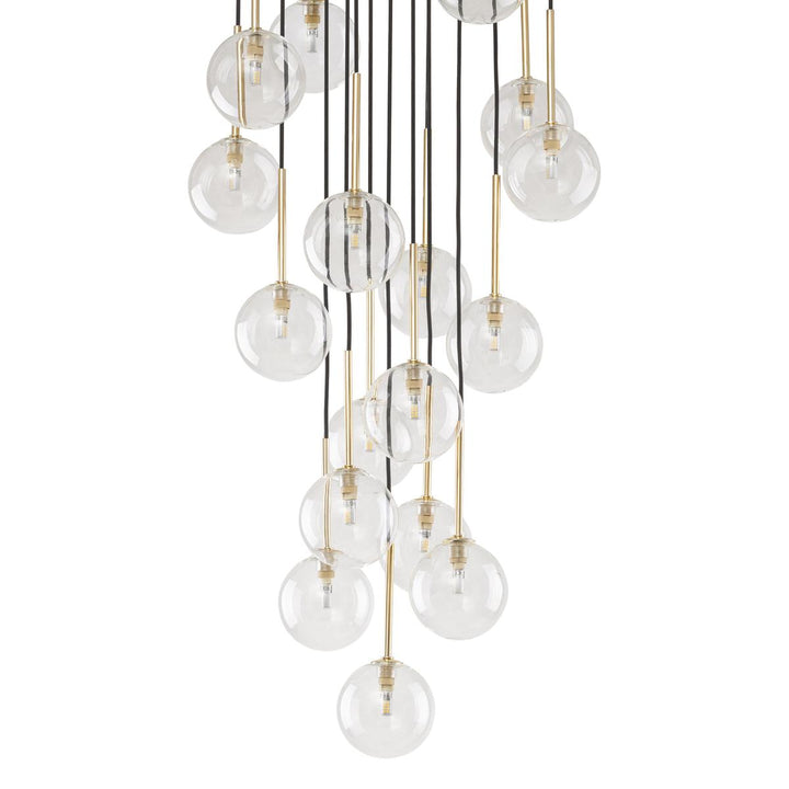Nilos takpendel 17-lys-Takpendler-TK Lighting-Svart / Gullfarget-TK-5945-Lightup.no