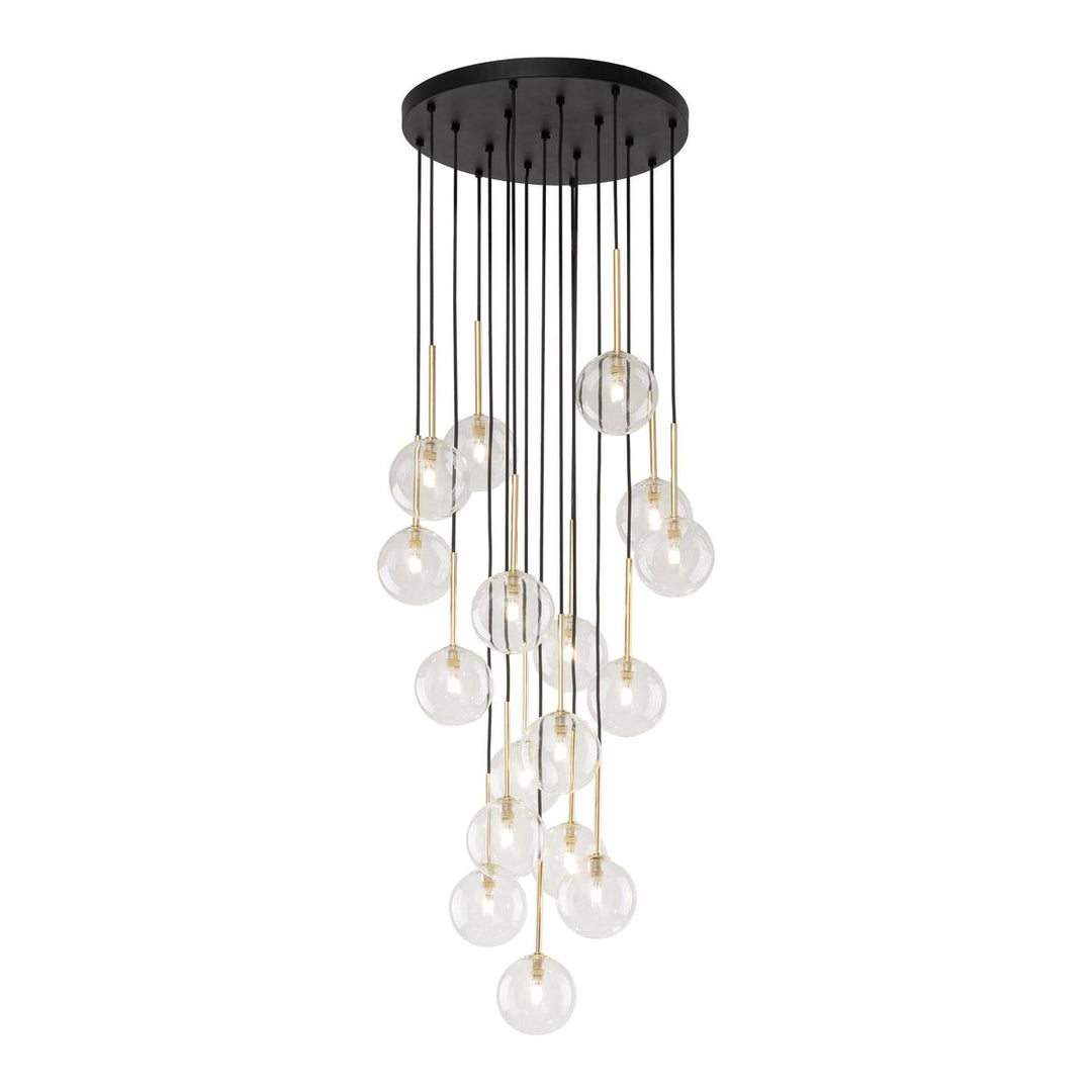 Nilos takpendel 17-lys-Takpendler-TK Lighting-Svart / Gullfarget-TK-5945-Lightup.no