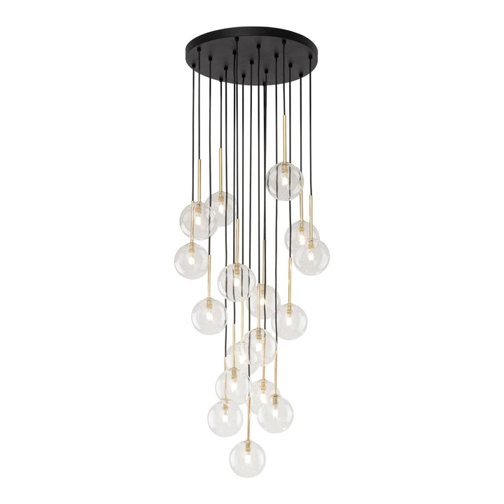 Nilos takpendel 17-lys-Takpendler-TK Lighting-Svart / Gullfarget-TK-5945-Lightup.no