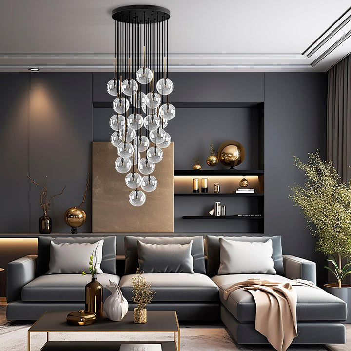 Nilos takpendel 26-lys-Takpendler-TK Lighting-Svart / Gullfarget-TK-10099-Lightup.no