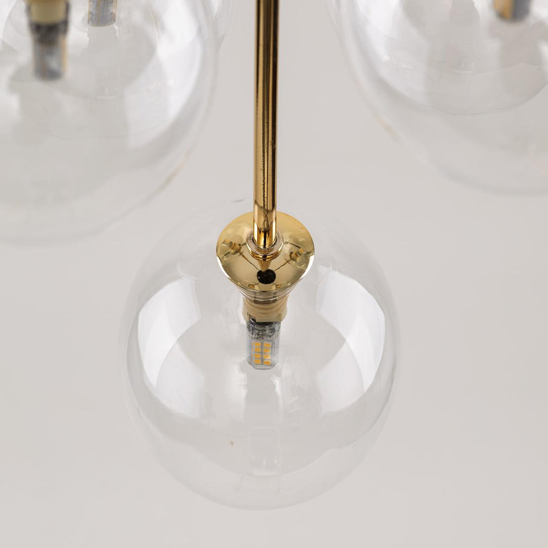 Nilos takpendel 5-lys-Takpendler-TK Lighting-Svart / Gullfarget-TK-5943-Lightup.no