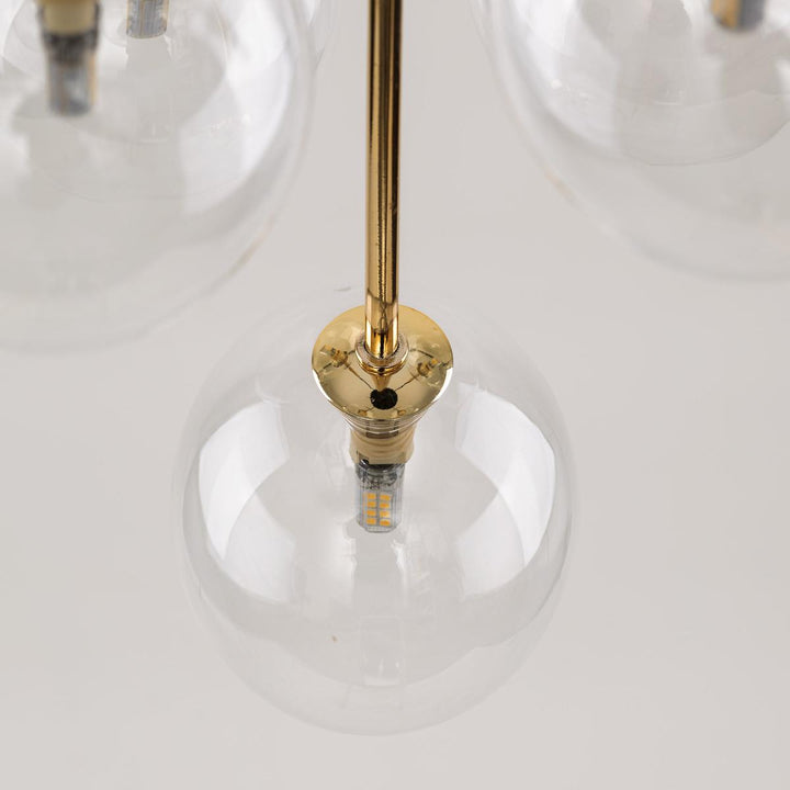 Nilos takpendel 5-lys-Takpendler-TK Lighting-Svart / Gullfarget-TK-5943-Lightup.no