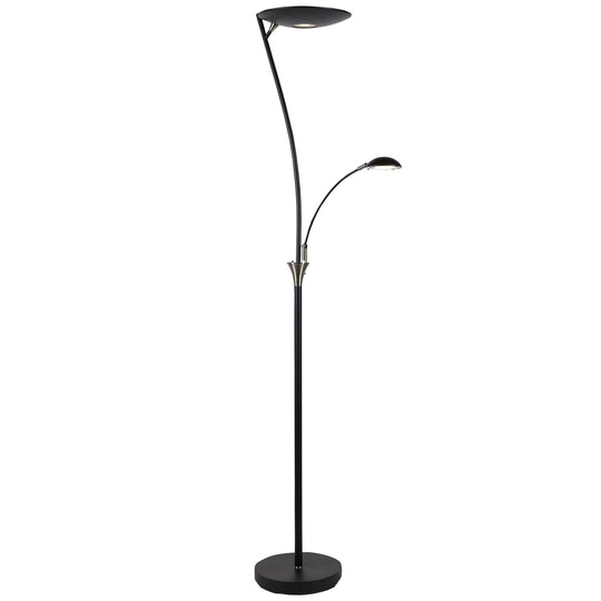 Nora gulvlampe m/lesearm 25+5W 180 cm 3000 Kelvin - Dimbar-Gulvlamper-Ms - belysning-Svart-9400000095-Lightup.no