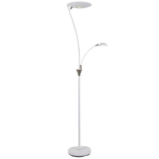 Nora gulvlampe m/lesearm 25+5W 180 cm 3000 Kelvin - Dimbar-Gulvlamper-Ms - belysning-Hvit-9400000096-Lightup.no