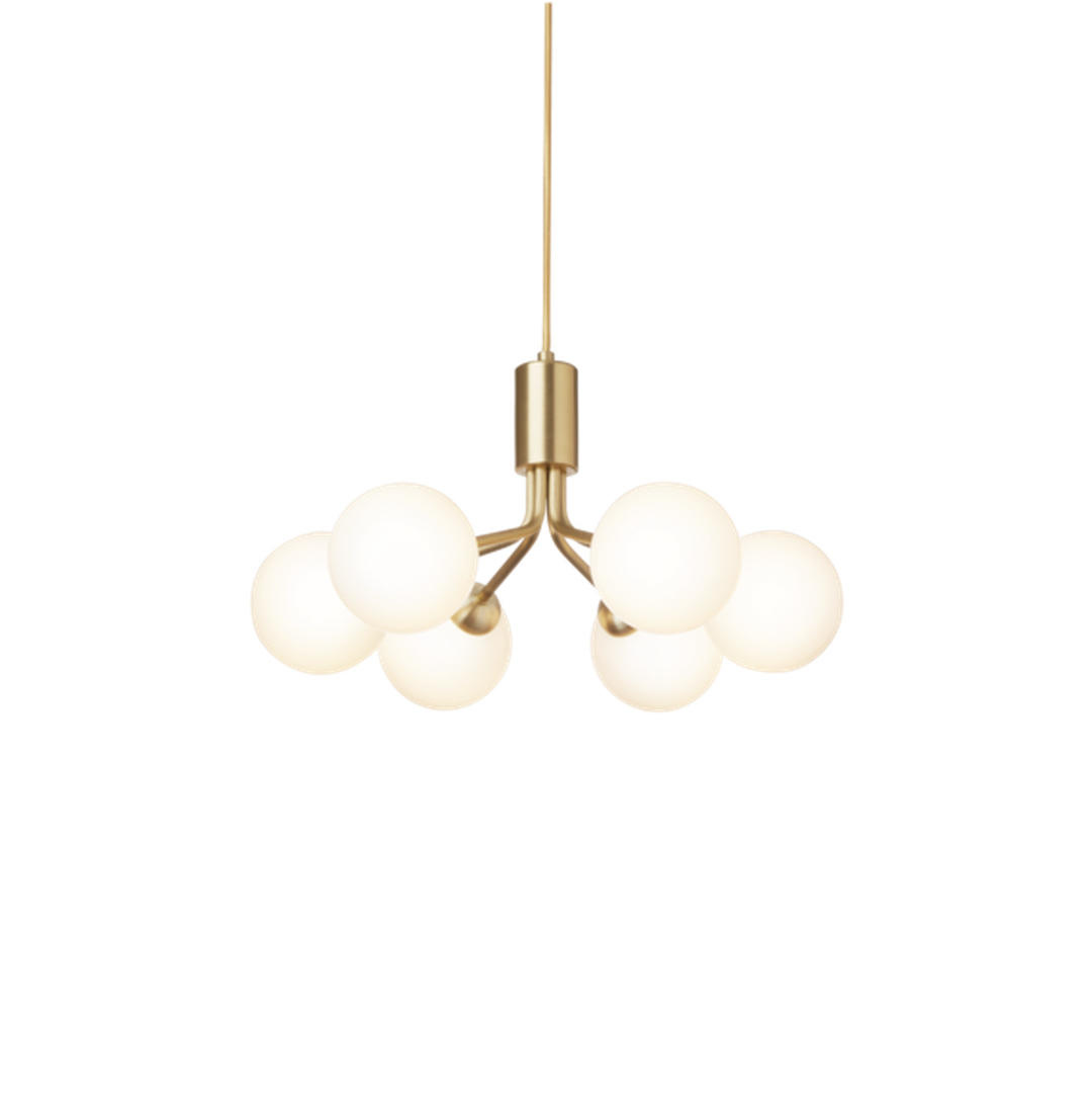 Nuura Apiales 6 taklampe - messing / opal-Takpendler-Nuura-Messing / Opal-Nua__2053010-Lightup.no