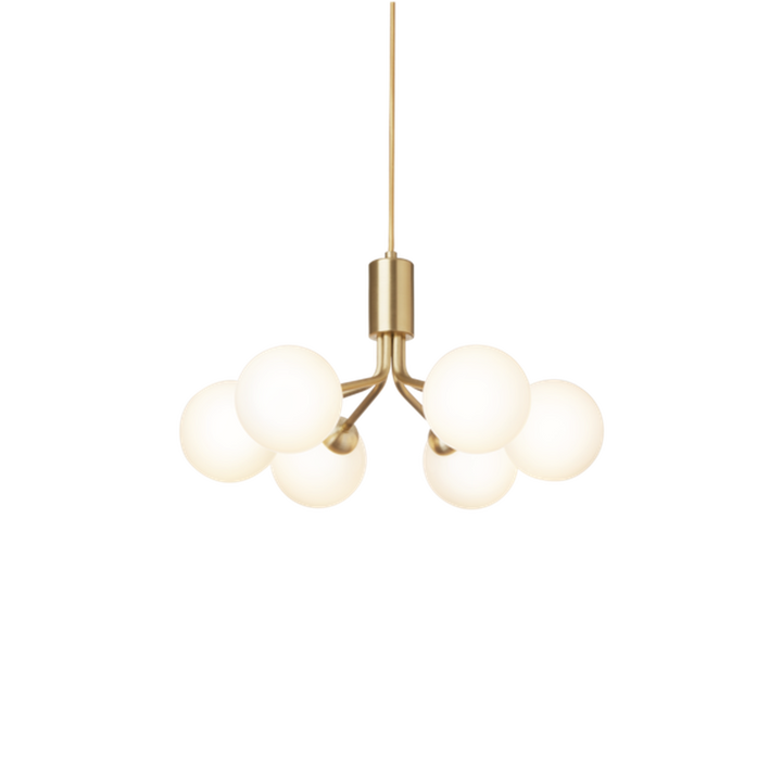 Nuura Apiales 6 taklampe - messing / opal-Takpendler-Nuura-Messing / Opal-Nua__2053010-Lightup.no