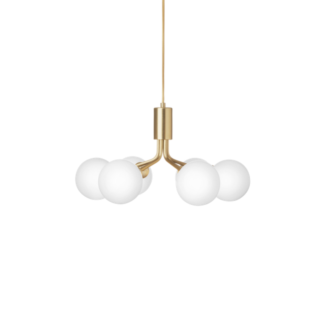 Nuura Apiales 6 taklampe - messing / opal-Takpendler-Nuura-Messing / Opal-Nua__2053010-Lightup.no