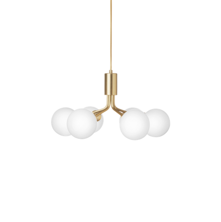 Nuura Apiales 6 taklampe - messing / opal-Takpendler-Nuura-Messing / Opal-Nua__2053010-Lightup.no