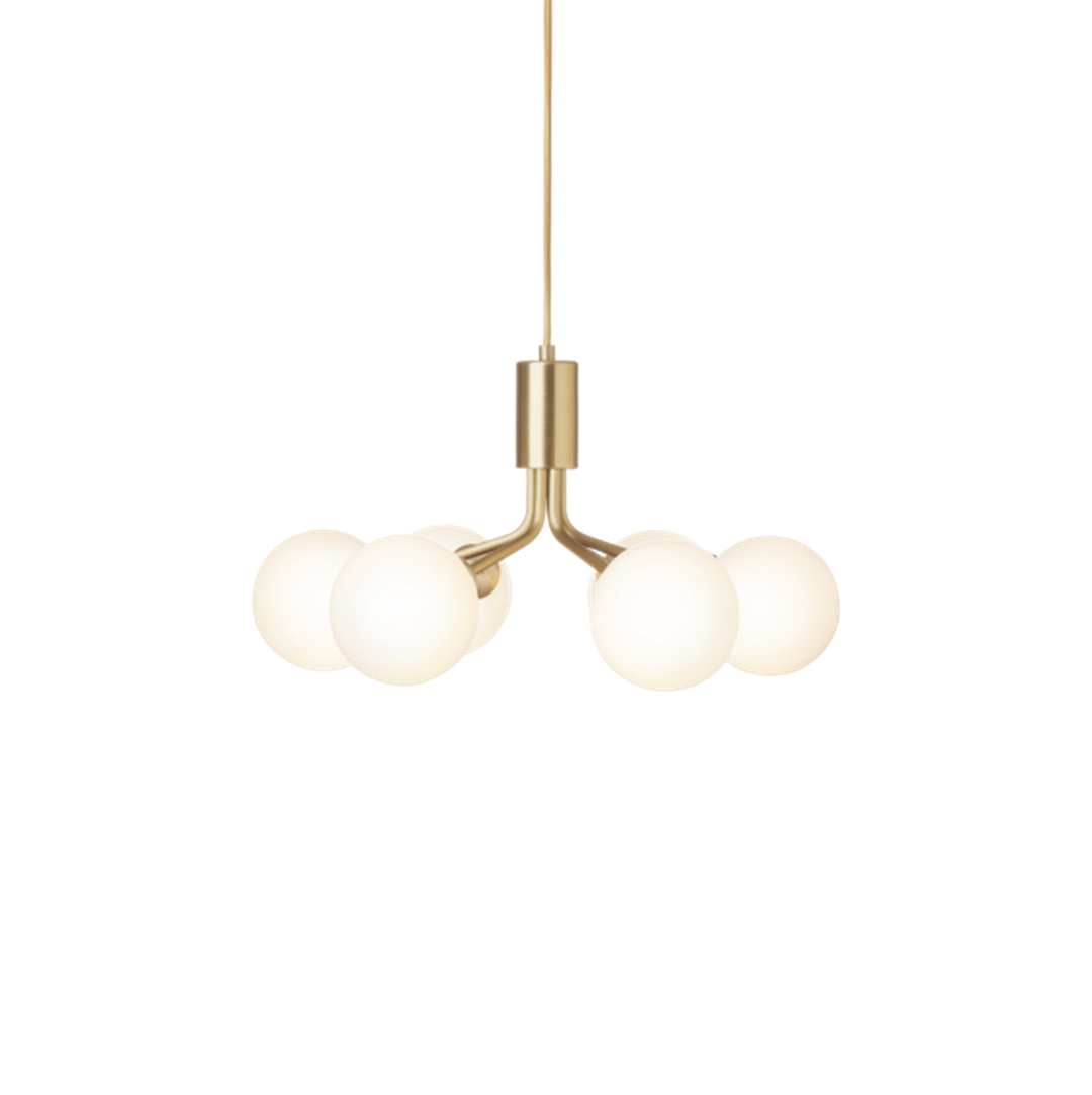 Nuura Apiales 6 taklampe - messing / opal-Takpendler-Nuura-Messing / Opal-Nua__2053010-Lightup.no