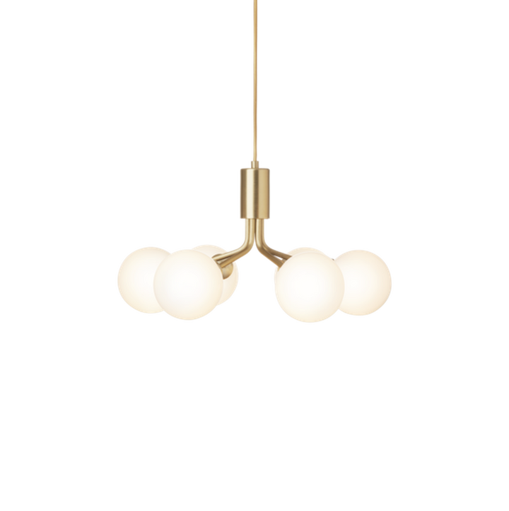 Nuura Apiales 6 taklampe - messing / opal-Takpendler-Nuura-Messing / Opal-Nua__2053010-Lightup.no